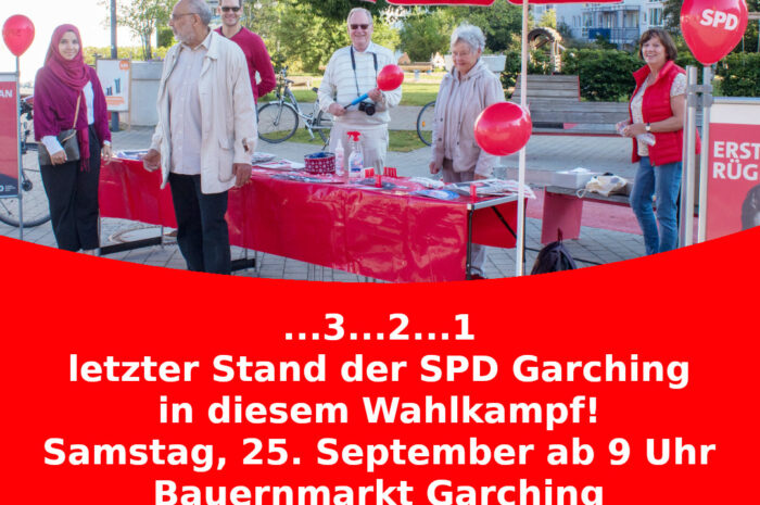 Heute: Letzter Stand der SPD in diesem Wahlkampf