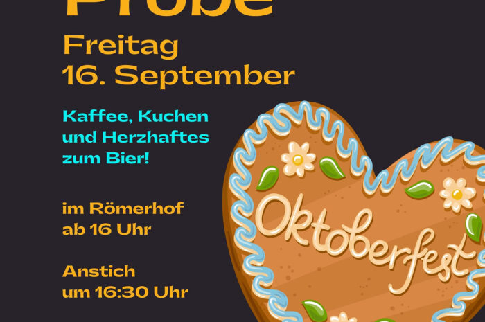 Wiesnbierprobe am 16. September!