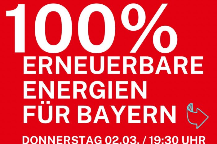 Vortrag: 100% erneuerbare Energien für Bayern