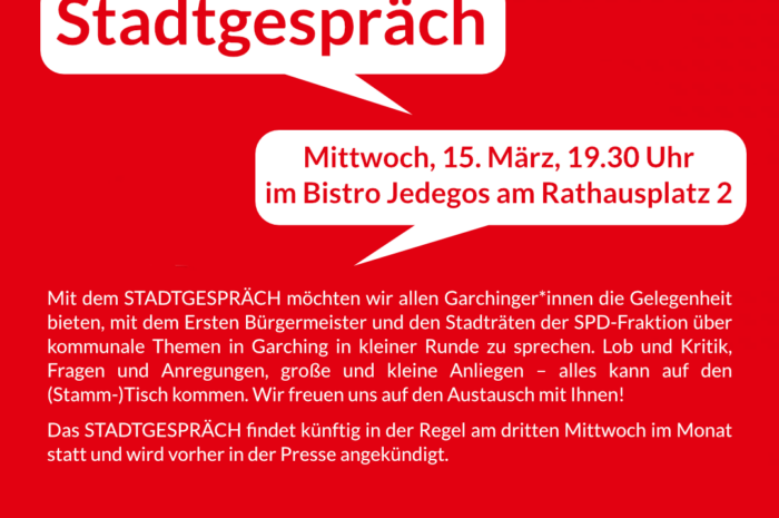 Stadtgespräch der SPD Garching