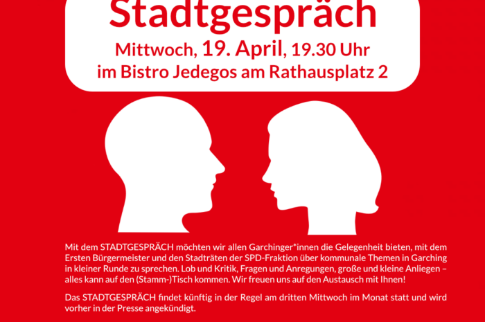 Nächstes Stadtgespräch der SPD Garching