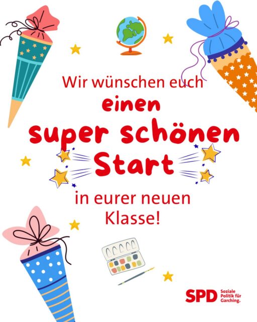 🎒Welch ein aufregender Tag für euch Erstklässlerinnen und Erstklässler 📚und eure Familien 🤩 und die gesamte Schulfamilie! Wir wünschen euch allen einen super schönen Start, dass Ihr euch schnell in der Klassengemeinschaft wohlfühlt und gemeinsam viele schöne Momente erleben werdet! #garching #hochbrück und all eure Schulen in #münchen oder #umland 🤩 die euch heute willkommen heißen 🌺
